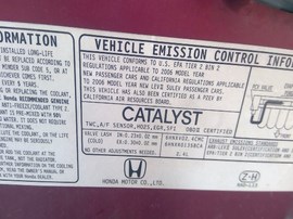 2006 HONDA ACCORD, BURGUNDY, EX, 2.4L, VTEC, AT,  A25117